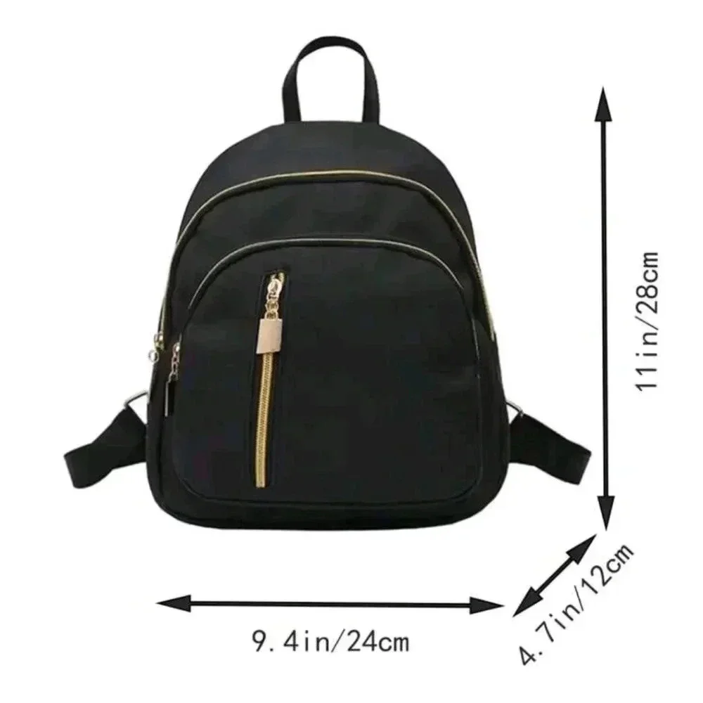 Gold black zipper handbag purse satchel backpack women's bag unisex crew men's f